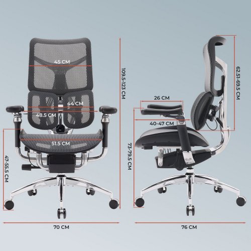 Купити Крісло офісне Sihoo DORO S300 Mesh (S300-M201) Dark Grey - ціна в Києві, Львові, Вінниці, Хмельницькому, Франківську, Україні | інтернет-магазин TELEMART.UA фото