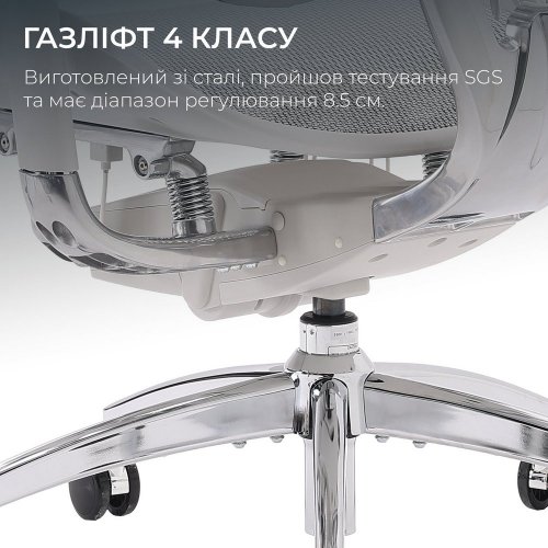 Купити Крісло офісне Sihoo DORO S300 Mesh (S300-M202) Light Grey - ціна в Києві, Львові, Вінниці, Хмельницькому, Франківську, Україні | інтернет-магазин TELEMART.UA фото