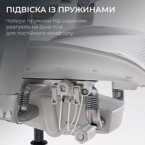 Купити Крісло офісне Sihoo DORO S300 Mesh (S300-M202) Light Grey - ціна в Києві, Львові, Вінниці, Хмельницькому, Франківську, Україні | інтернет-магазин TELEMART.UA фото
