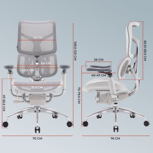 Купити Крісло офісне Sihoo DORO S300 Mesh (S300-M202) Light Grey - ціна в Києві, Львові, Вінниці, Хмельницькому, Франківську, Україні | інтернет-магазин TELEMART.UA фото
