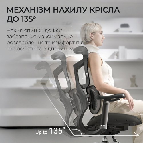 Купити Крісло офісне Sihoo DORO S100 Mesh (S100-M301) Black - ціна в Києві, Львові, Вінниці, Хмельницькому, Франківську, Україні | інтернет-магазин TELEMART.UA фото