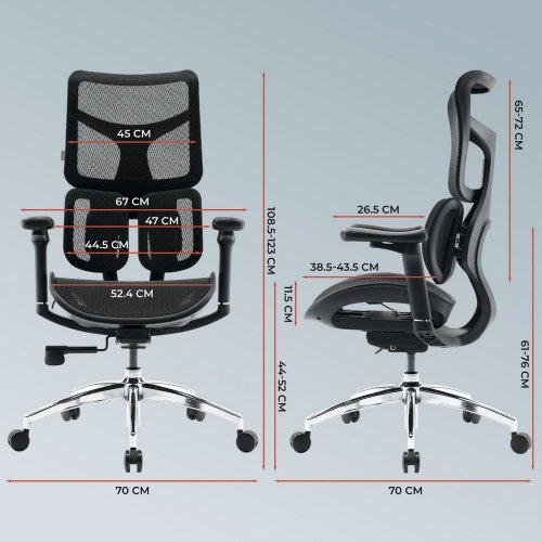 Купити Крісло офісне Sihoo DORO S100 Mesh (S100-M301) Black - ціна в Києві, Львові, Вінниці, Хмельницькому, Франківську, Україні | інтернет-магазин TELEMART.UA фото