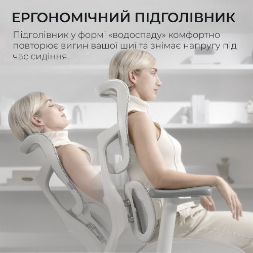 Купити Крісло офісне Sihoo DORO S100 Mesh (S100-M302) White - ціна в Києві, Львові, Вінниці, Хмельницькому, Франківську, Україні | інтернет-магазин TELEMART.UA фото