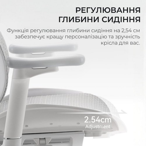 Купити Крісло офісне Sihoo DORO S100 Mesh (S100-M302) White - ціна в Києві, Львові, Вінниці, Хмельницькому, Франківську, Україні | інтернет-магазин TELEMART.UA фото