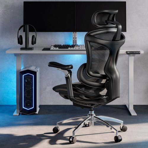 Купити Крісло офісне Sihoo DORO C300 Pro Mesh (DORO-C300-PRO-M101) Black - ціна в Києві, Львові, Вінниці, Хмельницькому, Франківську, Україні | інтернет-магазин TELEMART.UA фото