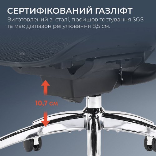 Купити Крісло офісне Sihoo DORO C300 Pro Mesh (DORO-C300-PRO-M101) Black - ціна в Києві, Львові, Вінниці, Хмельницькому, Франківську, Україні | інтернет-магазин TELEMART.UA фото