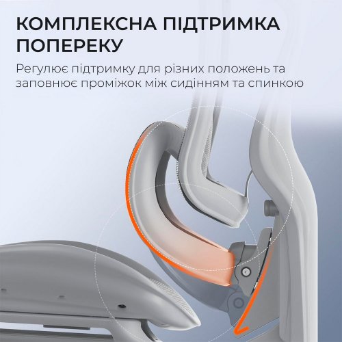 Купити Крісло офісне Sihoo DORO C300 Pro Mesh (DORO-C300-PRO-M102) White - ціна в Києві, Львові, Вінниці, Хмельницькому, Франківську, Україні | інтернет-магазин TELEMART.UA фото