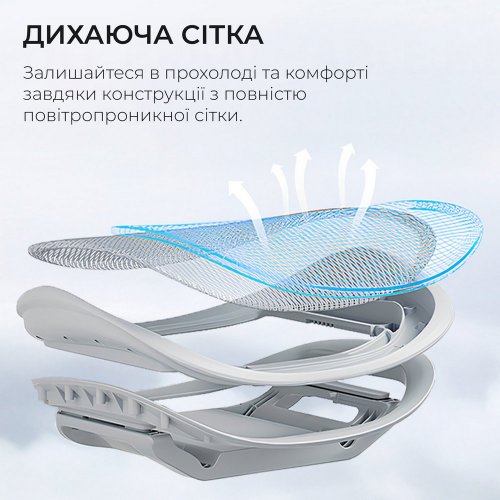 Купити Крісло офісне Sihoo DORO C300 Pro Mesh (DORO-C300-PRO-M102) White - ціна в Києві, Львові, Вінниці, Хмельницькому, Франківську, Україні | інтернет-магазин TELEMART.UA фото