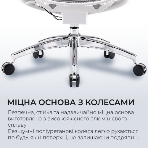 Купити Крісло офісне Sihoo DORO C300 Pro Mesh (DORO-C300-PRO-M102) White - ціна в Києві, Львові, Вінниці, Хмельницькому, Франківську, Україні | інтернет-магазин TELEMART.UA фото