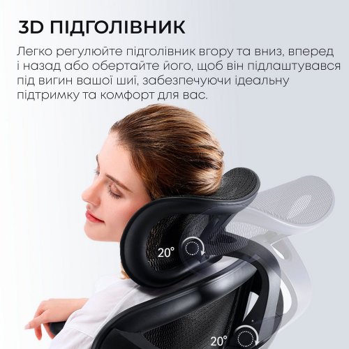 Купити Крісло офісне Sihoo DORO C300L Mesh (DORO-C300L-A3-101) Black - ціна в Києві, Львові, Вінниці, Хмельницькому, Франківську, Україні | інтернет-магазин TELEMART.UA фото