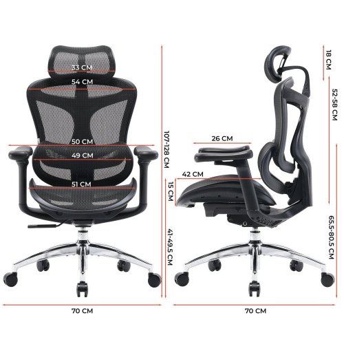 Купити Крісло офісне Sihoo DORO C300L Mesh (DORO-C300L-A3-101) Black - ціна в Києві, Львові, Вінниці, Хмельницькому, Франківську, Україні | інтернет-магазин TELEMART.UA фото