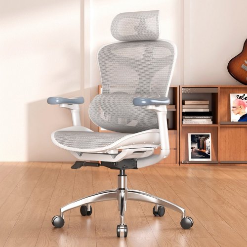 Купити Крісло офісне Sihoo DORO C300L Mesh (DORO-C300L-A3-102) White - ціна в Києві, Львові, Вінниці, Хмельницькому, Франківську, Україні | інтернет-магазин TELEMART.UA фото