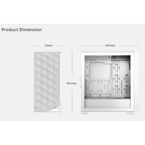 Купить Корпус PCCooler C3D510 Tempered Glass без БП White с проверкой совместимости: обзор, характеристики, цена в Киеве, Днепре, Одессе, Харькове, Украине | интернет-магазин TELEMART.UA фото