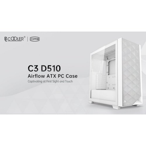 Купить Корпус PCCooler C3D510 Tempered Glass без БП White с проверкой совместимости: обзор, характеристики, цена в Киеве, Днепре, Одессе, Харькове, Украине | интернет-магазин TELEMART.UA фото