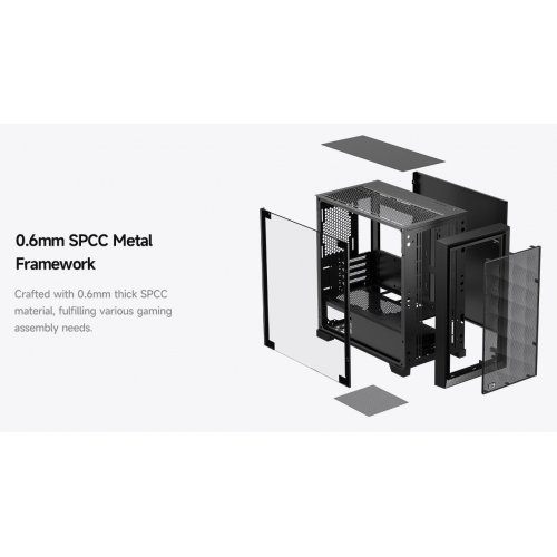 Корпус PCCooler C3D310 Tempered Glass без БЖ Black купити з перевіркою сумісності: огляд, характеристики, ціна у Києві, Львові, Вінниці, Хмельницькому, Івано-Франківську, Україні | інтернет-магазин TELEMART.UA фото