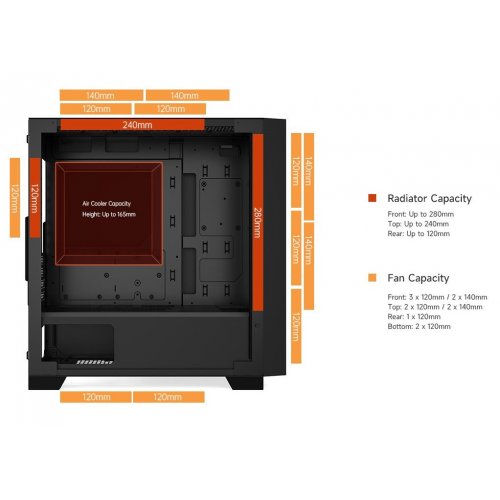 Корпус PCCooler C3D310 Tempered Glass без БЖ Black купити з перевіркою сумісності: огляд, характеристики, ціна у Києві, Львові, Вінниці, Хмельницькому, Івано-Франківську, Україні | інтернет-магазин TELEMART.UA фото