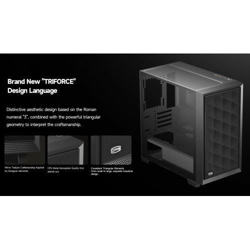 Корпус PCCooler C3D310 Tempered Glass без БЖ Black купити з перевіркою сумісності: огляд, характеристики, ціна у Києві, Львові, Вінниці, Хмельницькому, Івано-Франківську, Україні | інтернет-магазин TELEMART.UA фото