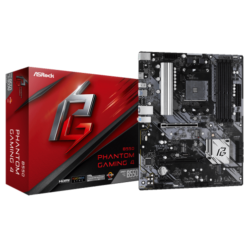 Материнська плата AsRock B550 Phantom Gaming 4 (sAM4, AMD B550) (Відновлено продавцем, 799770) купити з перевіркою сумісності: огляд, характеристики, ціна у Києві, Львові, Вінниці, Хмельницькому, Івано-Франківську, Україні | інтернет-магазин TELEMART.UA фото