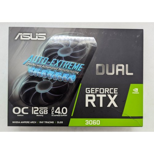 Відеокарта Asus GeForce RTX 3060 Dual OC 12288MB (DUAL-RTX3060-O12G-V2) (Відновлено продавцем, 799783) купити з перевіркою сумісності: огляд, характеристики, ціна у Києві, Львові, Вінниці, Хмельницькому, Івано-Франківську, Україні | інтернет-магазин TELEMART.UA фото