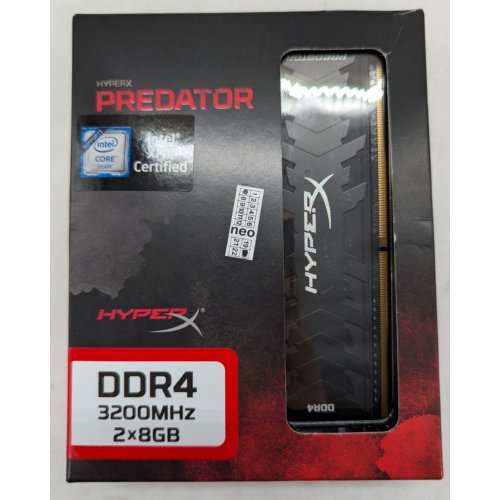 Купить Озу HyperX DDR4 16GB (2x8GB) 3200Mhz Predator (HX432C16PB3K2/16) (Восстановлено продавцом, 800066) с проверкой совместимости: обзор, характеристики, цена в Киеве, Днепре, Одессе, Харькове, Украине | интернет-магазин TELEMART.UA фото