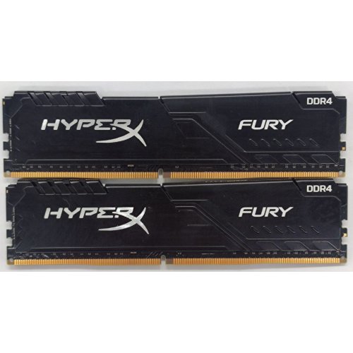 Озп HyperX DDR4 16GB (2x8GB) 3200Mhz Fury Black (HX432C16FB3K2/16) (Відновлено продавцем, 800651) купити з перевіркою сумісності: огляд, характеристики, ціна у Києві, Львові, Вінниці, Хмельницькому, Івано-Франківську, Україні | інтернет-магазин TELEMART.UA фото