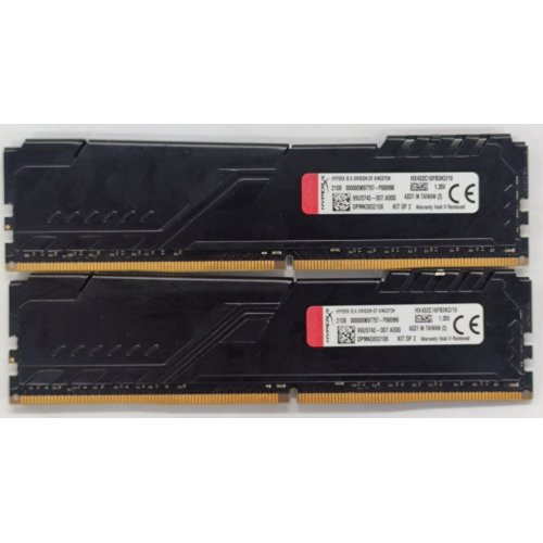 Озп HyperX DDR4 16GB (2x8GB) 3200Mhz Fury Black (HX432C16FB3K2/16) (Відновлено продавцем, 800651) купити з перевіркою сумісності: огляд, характеристики, ціна у Києві, Львові, Вінниці, Хмельницькому, Івано-Франківську, Україні | інтернет-магазин TELEMART.UA фото