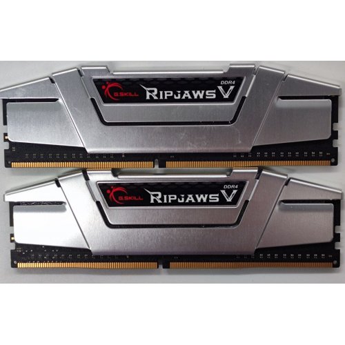 Озп G.Skill DDR4 16GB (2x8GB) 3000Mhz Ripjaws V (F4-3000C15D-16GVS) Silver/Black (Відновлено продавцем, 800657) купити з перевіркою сумісності: огляд, характеристики, ціна у Києві, Львові, Вінниці, Хмельницькому, Івано-Франківську, Україні | інтернет-магазин TELEMART.UA фото
