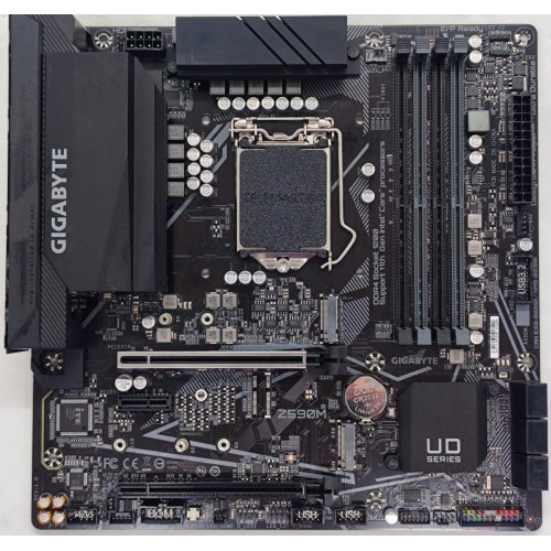 Купить Материнская плата Gigabyte Z590M (s1200, Intel Z590) (Восстановлено продавцом, 800659) с проверкой совместимости: обзор, характеристики, цена в Киеве, Днепре, Одессе, Харькове, Украине | интернет-магазин TELEMART.UA фото