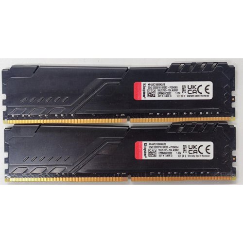 Озп Kingston DDR4 16GB (2x8GB) 3200Mhz FURY Beast Black (KF432C16BBK2/16) (Відновлено продавцем, 800670) купити з перевіркою сумісності: огляд, характеристики, ціна у Києві, Львові, Вінниці, Хмельницькому, Івано-Франківську, Україні | інтернет-магазин TELEMART.UA фото