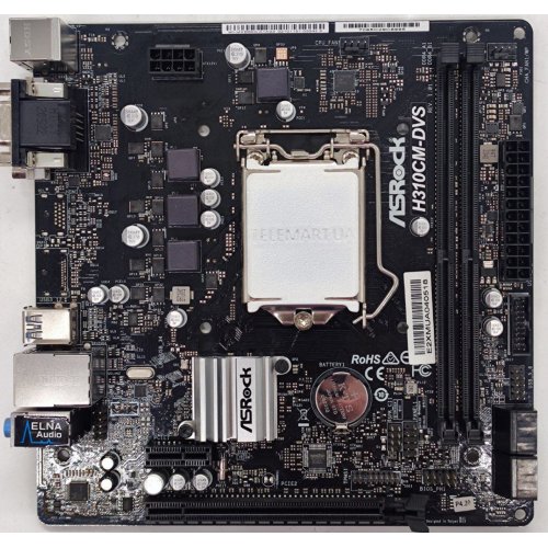 Купить Материнская плата AsRock H310CM-DVS (s1151-V2, Intel H310) (Восстановлено продавцом, 800691) с проверкой совместимости: обзор, характеристики, цена в Киеве, Днепре, Одессе, Харькове, Украине | интернет-магазин TELEMART.UA фото