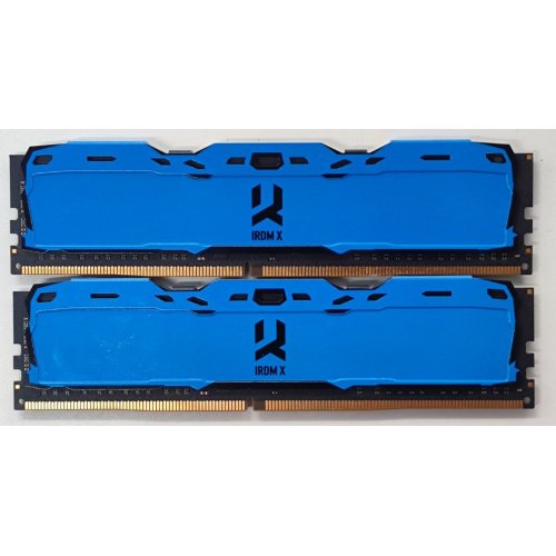 Озп GoodRAM DDR4 16GB (2x8GB) 3000Mhz IRDM X Blue (IR-XB3000D464L16S/16GDC) (Відновлено продавцем, 800738) купити з перевіркою сумісності: огляд, характеристики, ціна у Києві, Львові, Вінниці, Хмельницькому, Івано-Франківську, Україні | інтернет-магазин TELEMART.UA фото