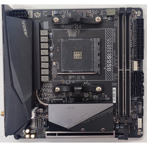 Купить Материнская плата Gigabyte B550I AORUS PRO AX (sAM4, AMD B550) (Восстановлено продавцом, 800753) с проверкой совместимости: обзор, характеристики, цена в Киеве, Днепре, Одессе, Харькове, Украине | интернет-магазин TELEMART.UA фото