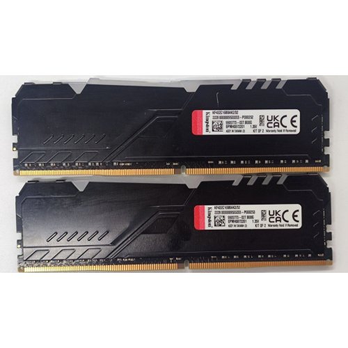 Купить Озу Kingston DDR4 32GB (2x16GB) 3200Mhz FURY Beast RGB Black (KF432C16BBAK2/32) (Восстановлено продавцом, 800754) с проверкой совместимости: обзор, характеристики, цена в Киеве, Днепре, Одессе, Харькове, Украине | интернет-магазин TELEMART.UA фото