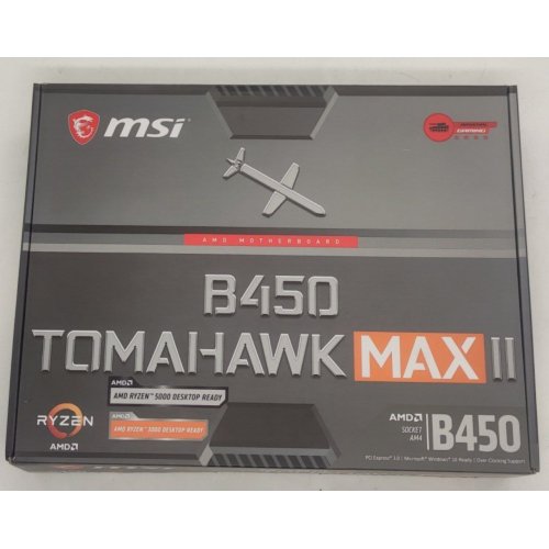 Материнська плата MSI B450 TOMAHAWK MAX II (sAM4, AMD B450) (Відновлено продавцем, 800794) купити з перевіркою сумісності: огляд, характеристики, ціна у Києві, Львові, Вінниці, Хмельницькому, Івано-Франківську, Україні | інтернет-магазин TELEMART.UA фото