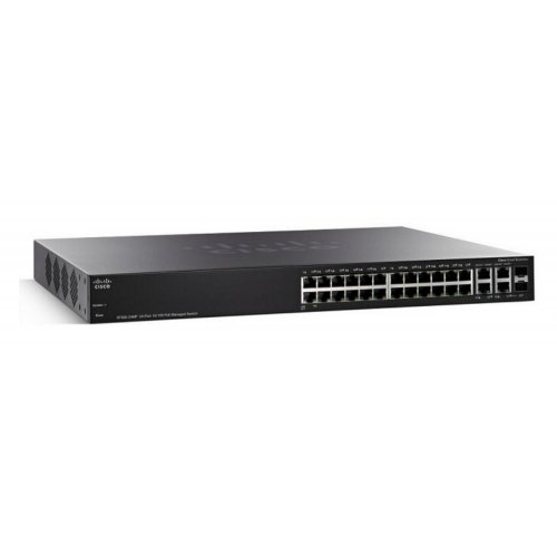 Сетевой коммутатор Cisco SB SF300-24PP (SF300-24PP-K9-EU) купить в Украине: Киев, Днепр, Харьков, Одесса  | Низкая цена, отзывы, характеристики от TELEMART фото