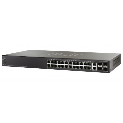 Сетевой коммутатор Cisco SB SF500-24 (SF500-24-K9-G5) купить в Украине: Киев, Днепр, Харьков, Одесса  | Низкая цена, отзывы, характеристики от TELEMART фото