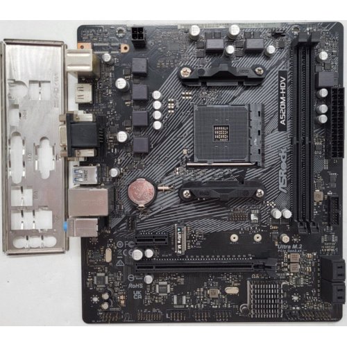 Купить Материнская плата AsRock A520M-HDV (sAM4, AMD A520) (Восстановлено продавцом, 800957) с проверкой совместимости: обзор, характеристики, цена в Киеве, Днепре, Одессе, Харькове, Украине | интернет-магазин TELEMART.UA фото