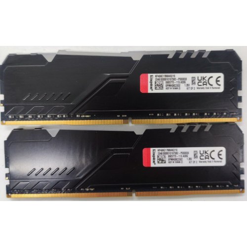 Купить Озу Kingston DDR4 16GB (2x8GB) 3600Mhz FURY Beast RGB Black (KF436C17BBAK2/16) (Восстановлено продавцом, 800998) с проверкой совместимости: обзор, характеристики, цена в Киеве, Днепре, Одессе, Харькове, Украине | интернет-магазин TELEMART.UA фото