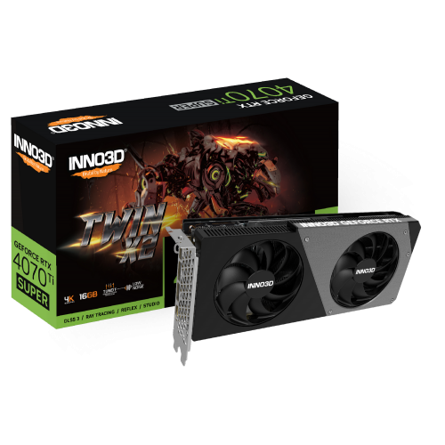 Купить Видеокарта Inno3D GeForce RTX 4070 Ti SUPER TWIN X2 16384MB (N407TS2-166X-186156N) (Восстановлено продавцом, 801010) с проверкой совместимости: обзор, характеристики, цена в Киеве, Днепре, Одессе, Харькове, Украине | интернет-магазин TELEMART.UA фото