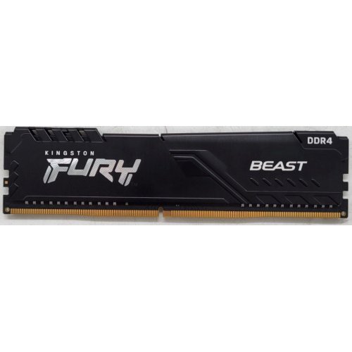 Озп Kingston DDR4 8GB 2666Mhz FURY Beast Black (KF426C16BB/8) (Відновлено продавцем, 801011) купити з перевіркою сумісності: огляд, характеристики, ціна у Києві, Львові, Вінниці, Хмельницькому, Івано-Франківську, Україні | інтернет-магазин TELEMART.UA фото