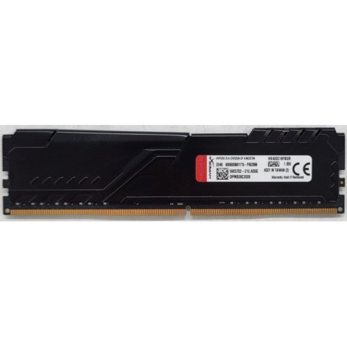 Купить Озу HyperX DDR4 8GB 3200Mhz Fury Black (HX432C16FB3/8) (Восстановлено продавцом, 801013) с проверкой совместимости: обзор, характеристики, цена в Киеве, Днепре, Одессе, Харькове, Украине | интернет-магазин TELEMART.UA фото