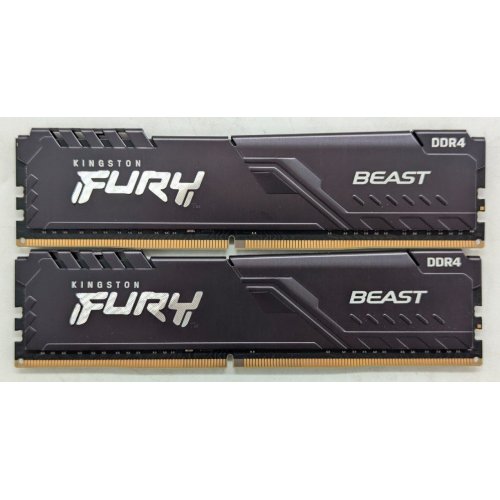 Озп Kingston DDR4 32GB (2x16GB) 3600Mhz FURY Beast Black (KF436C18BBK2/32) (Відновлено продавцем, 801016) купити з перевіркою сумісності: огляд, характеристики, ціна у Києві, Львові, Вінниці, Хмельницькому, Івано-Франківську, Україні | інтернет-магазин TELEMART.UA фото