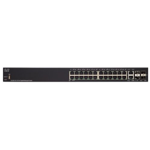 Мережевий комутатор Cisco SB SG350-28 (SG350-28-K9-EU) купити в Україні: Київ, Львів, Хмельницький, Тернопіль, Івано-Франківськ | Низька ціна, відгуки, характеристики від TELEMART фото