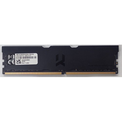 Озп GoodRAM DDR4 8GB 3600Mhz IRDM Pro Deep Black (IRP-K3600D4V64L18S/8G) (Відновлено продавцем, 801041) купити з перевіркою сумісності: огляд, характеристики, ціна у Києві, Львові, Вінниці, Хмельницькому, Івано-Франківську, Україні | інтернет-магазин TELEMART.UA фото