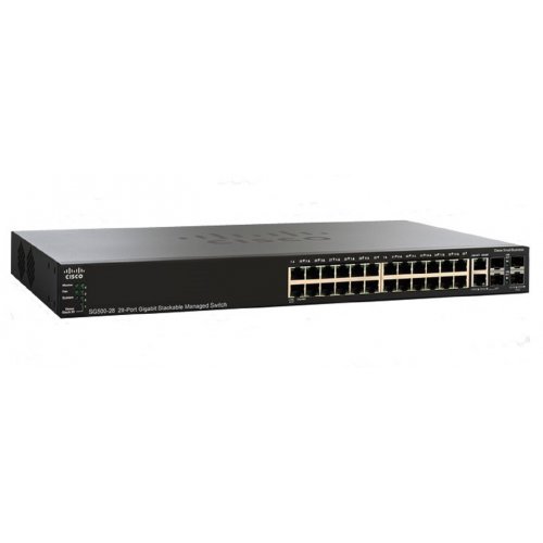 Сетевой коммутатор Cisco SB SG500-28P (SG500-28P-K9-G5) купить в Украине: Киев, Днепр, Харьков, Одесса  | Низкая цена, отзывы, характеристики от TELEMART фото