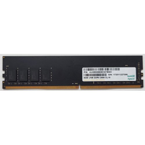 Купить Озу Apacer DDR4 8GB 2666Mhz (AU08GGB26CQYBGH) (Восстановлено продавцом, 801170) с проверкой совместимости: обзор, характеристики, цена в Киеве, Днепре, Одессе, Харькове, Украине | интернет-магазин TELEMART.UA фото