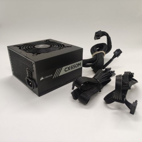 Блок живлення Corsair CX650M 650W (CP-9020103) (Відновлено продавцем, 801180) купити з перевіркою сумісності: огляд, характеристики, ціна у Києві, Львові, Вінниці, Хмельницькому, Івано-Франківську, Україні | інтернет-магазин TELEMART.UA фото