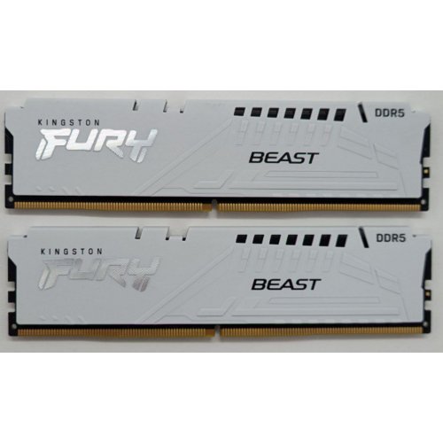 Купить Озу Kingston DDR5 64GB (2x32GB) 6400Mhz FURY Beast White (KF564C32BWEK2-64) (Восстановлено продавцом, 801351) с проверкой совместимости: обзор, характеристики, цена в Киеве, Днепре, Одессе, Харькове, Украине | интернет-магазин TELEMART.UA фото