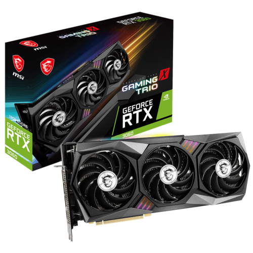 Купить Видеокарта MSI GeForce RTX 3060 GAMING X TRIO 12288MB (RTX 3060 GAMING X TRIO 12G) (Восстановлено продавцом, 801393) с проверкой совместимости: обзор, характеристики, цена в Киеве, Днепре, Одессе, Харькове, Украине | интернет-магазин TELEMART.UA фото