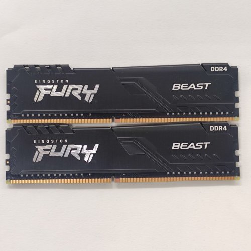 Купить Озу Kingston DDR4 16GB (2x8GB) 3200Mhz FURY Beast Black (KF432C16BBK2/16) (Восстановлено продавцом, 801468) с проверкой совместимости: обзор, характеристики, цена в Киеве, Днепре, Одессе, Харькове, Украине | интернет-магазин TELEMART.UA фото